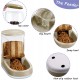 Automatic Dog Cat Feeder Water Dispenser Feeder and Water Dispenser 3.8L 2 in 1 Cat Food Water Dispenser for Small Medium Large Pets (Gold) Automatic Dog Cat Feeder Water Dispenser Feeder and Water Dispenser 3.8L 2 in 1 Cat Food Water Dispenser for Small Medium Large Pets (Gold)