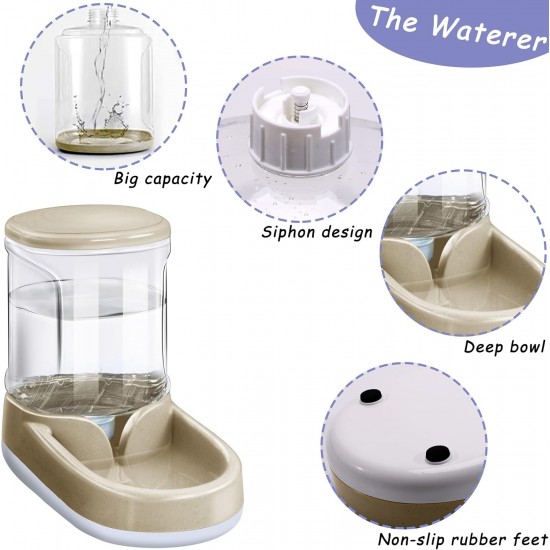 Automatic Dog Cat Feeder Water Dispenser Feeder and Water Dispenser 3.8L 2 in 1 Cat Food Water Dispenser for Small Medium Large Pets (Gold) Automatic Dog Cat Feeder Water Dispenser Feeder and Water Dispenser 3.8L 2 in 1 Cat Food Water Dispenser for Small Medium Large Pets (Gold)