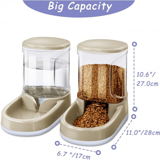 Automatic Dog Cat Feeder Water Dispenser Feeder and Water Dispenser 3.8L 2 in 1 Cat Food Water Dispenser for Small Medium Large Pets (Gold) Automatic Dog Cat Feeder Water Dispenser Feeder and Water Dispenser 3.8L 2 in 1 Cat Food Water Dispenser for Small Medium Large Pets (Gold)