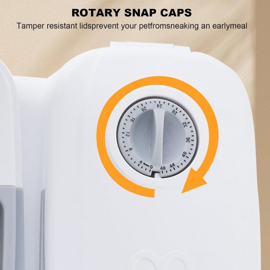 Automatic Feeder, Pet Food Bowl for Cats, Dogs with Timer, for Dry or Semi-Wet Food, 48 Hours Timer (Single Box) Automatic Feeder, Pet Food Bowl for Cats, Dogs with Timer, for Dry or Semi-Wet Food, 48 Hours Timer (Single Box)
