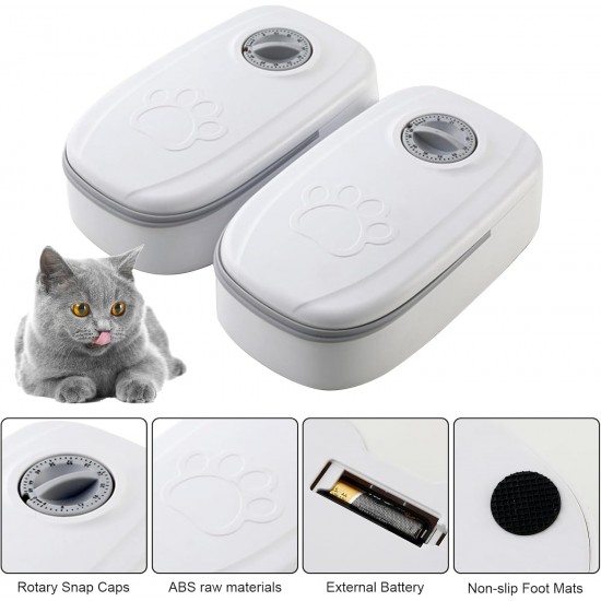 Automatic Feeder, Pet Food Bowl for Cats, Dogs with Timer, for Dry or Semi-Wet Food, 48 Hours Timer (Single Box) Automatic Feeder, Pet Food Bowl for Cats, Dogs with Timer, for Dry or Semi-Wet Food, 48 Hours Timer (Single Box)