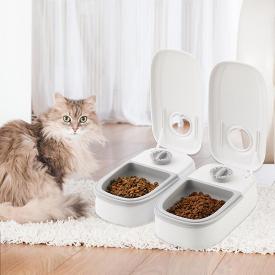 Automatic Feeder, Pet Food Bowl for Cats, Dogs with Timer, for Dry or Semi-Wet Food, 48 Hours Timer (Single Box) Automatic Feeder, Pet Food Bowl for Cats, Dogs with Timer, for Dry or Semi-Wet Food, 48 Hours Timer (Single Box)
