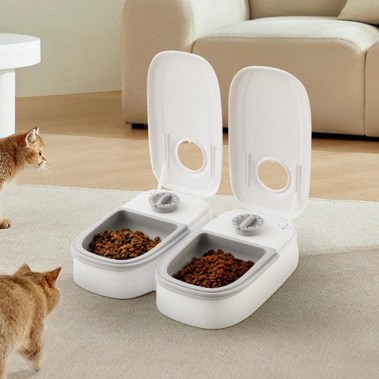 Automatic Feeder, Pet Food Bowl for Cats, Dogs with Timer, for Dry or Semi-Wet Food, 48 Hours Timer (Single Box) Automatic Feeder, Pet Food Bowl for Cats, Dogs with Timer, for Dry or Semi-Wet Food, 48 Hours Timer (Single Box)