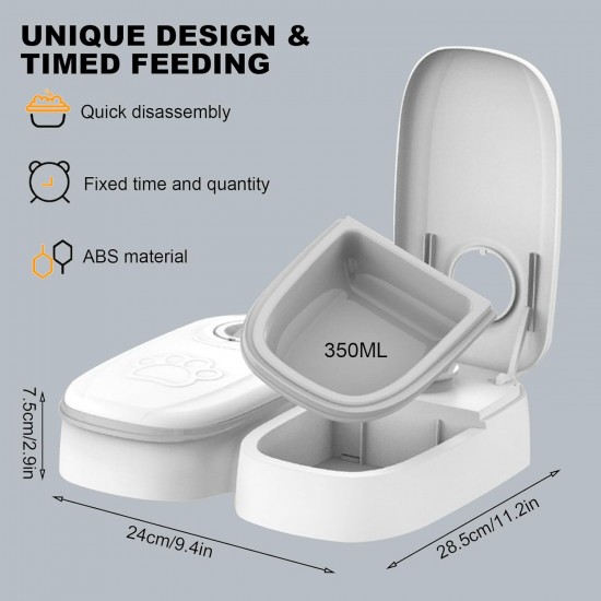 Automatic Feeder, Pet Food Bowl for Cats, Dogs with Timer, for Dry or Semi-Wet Food, 48 Hours Timer (Single Box) Automatic Feeder, Pet Food Bowl for Cats, Dogs with Timer, for Dry or Semi-Wet Food, 48 Hours Timer (Single Box)