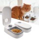 Automatic Feeder for Cats, 2 Meals Automatic Feeder for Dogs and Cats with 48 Hour Timer, 350 ml Dry and Wet Feeder Automatic Feeder Automatic Feeder for Cats, 2 Meals Automatic Feeder for Dogs and Cats with 48 Hour Timer, 350 ml Dry and Wet Feeder Automatic Feeder