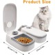 Automatic Feeder for Cats, 2 Meals Automatic Feeder for Dogs and Cats with 48 Hour Timer, 350 ml Dry and Wet Feeder Automatic Feeder Automatic Feeder for Cats, 2 Meals Automatic Feeder for Dogs and Cats with 48 Hour Timer, 350 ml Dry and Wet Feeder Automatic Feeder
