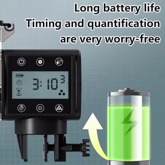 Automatic Fish Feeder 500 ml Large Capacity Fish Food Aquarium Battery Operated Fish Feeder with Timer Aquarium Accessories for Fish Tank, 3 AA Batteries Not Included Automatic Fish Feeder 500 ml Large Capacity Fish Food Aquarium Battery Operated Fish Feeder with Timer Aquarium Accessories for Fish Tank, 3 AA Batteries Not Included