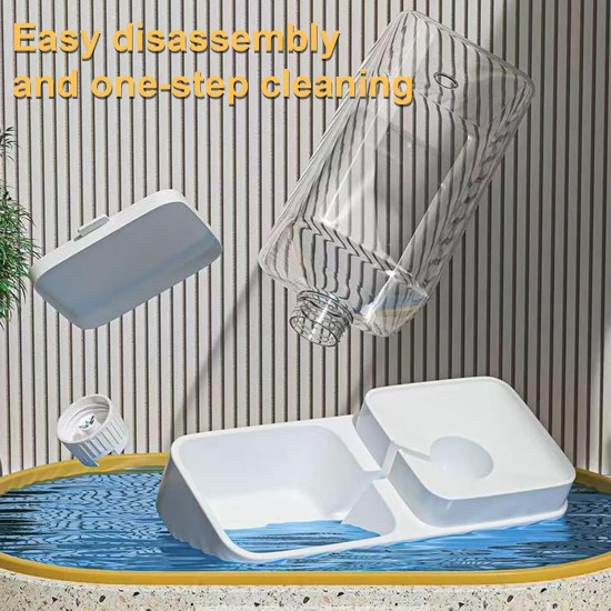 Automatic Food and Water Dispenser for Dogs, Cats - Automatic Cat Feeder | Without Electricity, Travel Feeder Cat Water Dispenser | For Small, Medium and Large Pets Automatic Food and Water Dispenser for Dogs, Cats - Automatic Cat Feeder | Without Electricity, Travel Feeder Cat Water Dispenser | For Small, Medium and Large Pets