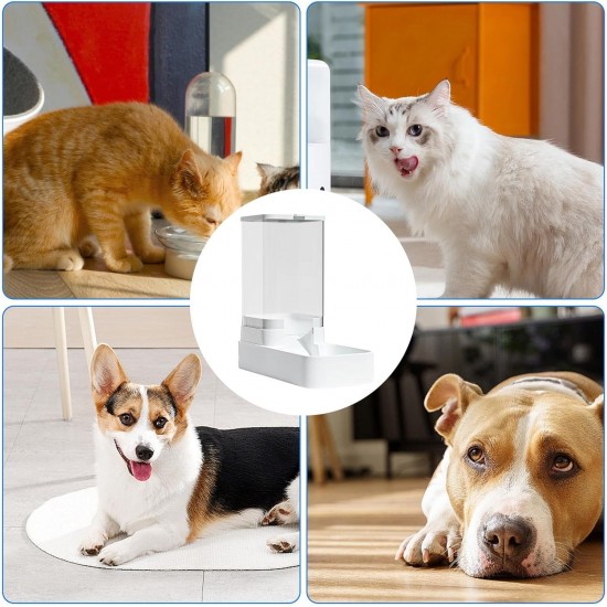 Automatic Food and Water Dispenser for Dogs, Cats - Automatic Cat Feeder | Without Electricity, Travel Feeder Cat Water Dispenser | For Small, Medium and Large Pets Automatic Food and Water Dispenser for Dogs, Cats - Automatic Cat Feeder | Without Electricity, Travel Feeder Cat Water Dispenser | For Small, Medium and Large Pets