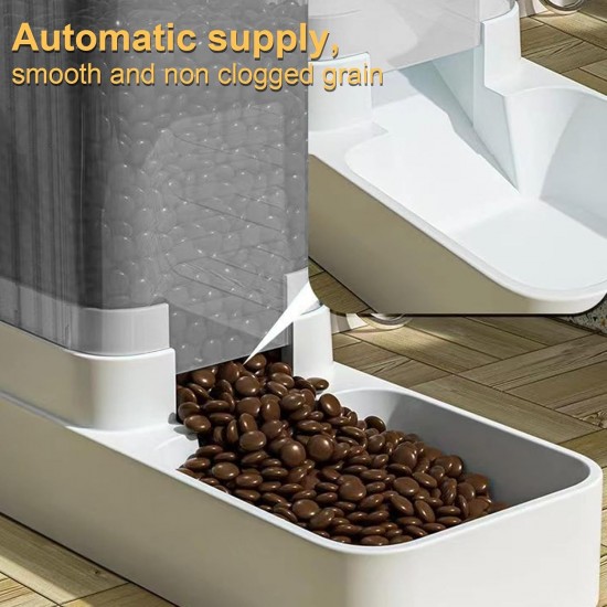Automatic Food and Water Dispenser for Dogs, Cats - Automatic Cat Feeder | Without Electricity, Travel Feeder Cat Water Dispenser | For Small, Medium and Large Pets Automatic Food and Water Dispenser for Dogs, Cats - Automatic Cat Feeder | Without Electricity, Travel Feeder Cat Water Dispenser | For Small, Medium and Large Pets