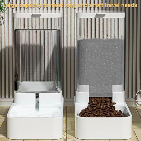 Automatic Food and Water Dispenser for Dogs, Cats - Automatic Cat Feeder | Without Electricity, Travel Feeder Cat Water Dispenser | For Small, Medium and Large Pets Automatic Food and Water Dispenser for Dogs, Cats - Automatic Cat Feeder | Without Electricity, Travel Feeder Cat Water Dispenser | For Small, Medium and Large Pets