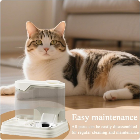 Automatic Food and Water Dispenser for Dogs, Cats, 2-in-1 Feeder and Water Dispenser, Gravity Cat Food, Automatic Cat Food, Water Dispenser for Small, Medium Pets Automatic Food and Water Dispenser for Dogs, Cats, 2-in-1 Feeder and Water Dispenser, Gravity Cat Food, Automatic Cat Food, Water Dispenser for Small, Medium Pets