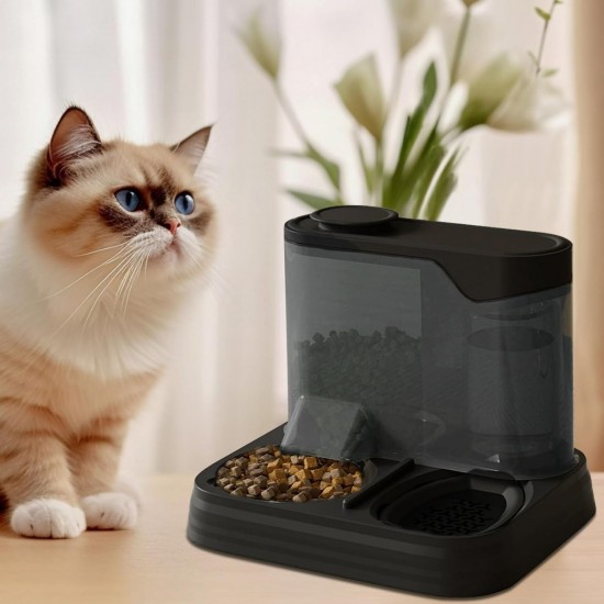 Automatic Food and Water Dispenser for Dogs, Cats, 2-in-1 Feeder and Water Dispenser, Gravity Cat Food, Automatic Cat Food, Water Dispenser for Small, Medium Pets Automatic Food and Water Dispenser for Dogs, Cats, 2-in-1 Feeder and Water Dispenser, Gravity Cat Food, Automatic Cat Food, Water Dispenser for Small, Medium Pets