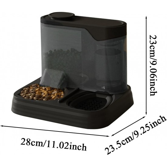 Automatic Food and Water Dispenser for Dogs, Cats, 2-in-1 Feeder and Water Dispenser, Gravity Cat Food, Automatic Cat Food, Water Dispenser for Small, Medium Pets Automatic Food and Water Dispenser for Dogs, Cats, 2-in-1 Feeder and Water Dispenser, Gravity Cat Food, Automatic Cat Food, Water Dispenser for Small, Medium Pets
