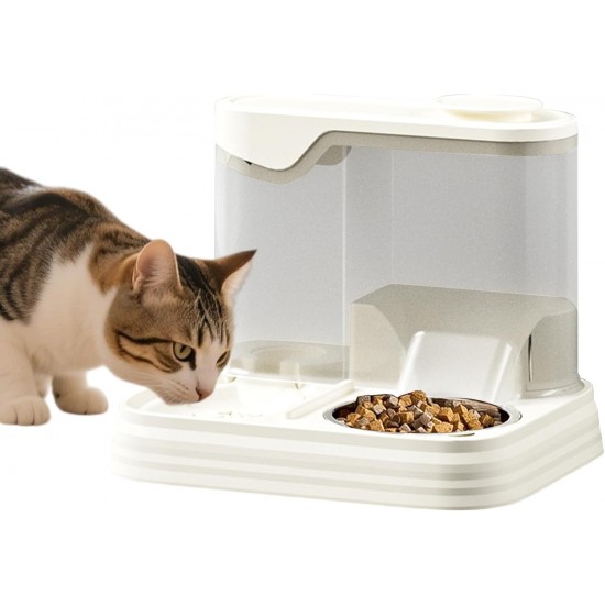 Automatic Food and Water Dispenser for Dogs, Cats, 2-in-1 Feeder and Water Dispenser, Gravity Cat Food, Automatic Cat Food, Water Dispenser for Small, Medium Pets Automatic Food and Water Dispenser for Dogs, Cats, 2-in-1 Feeder and Water Dispenser, Gravity Cat Food, Automatic Cat Food, Water Dispenser for Small, Medium Pets