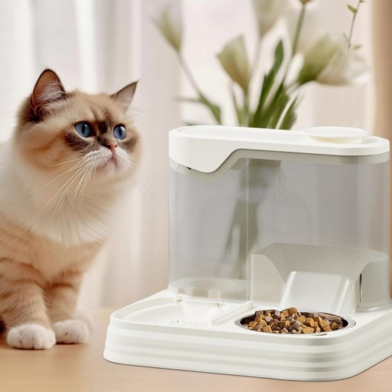Automatic Food and Water Dispenser for Dogs, Cats, 2-in-1 Feeder and Water Dispenser, Gravity Cat Food, Automatic Cat Food, Water Dispenser for Small, Medium Pets Automatic Food and Water Dispenser for Dogs, Cats, 2-in-1 Feeder and Water Dispenser, Gravity Cat Food, Automatic Cat Food, Water Dispenser for Small, Medium Pets