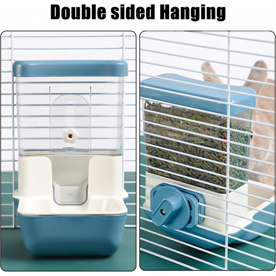 Automatic Pet Feeder 800 ml Adjustable Outlet Feeder Power-Free Suitable for Small Animal Cages Rabbit Hutch Rabbit Cat Puppy Guinea Pig Chinchilla Bird (Grey) Automatic Pet Feeder 800 ml Adjustable Outlet Feeder Power-Free Suitable for Small Animal Cages Rabbit Hutch Rabbit Cat Puppy Guinea Pig Chinchilla Bird (Grey)