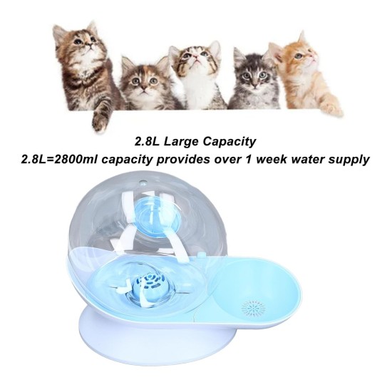 Automatic Pet Water Dispenser, Automatic Gravity Water Dispenser for Cats, Removable Water Bowl for Cats and Dogs, for Kittens, Puppies, Indoor Automatic Pet Water Dispenser, Automatic Gravity Water Dispenser for Cats, Removable Water Bowl for Cats and Dogs, for Kittens, Puppies, Indoor