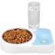 BELLE VOUS Blue Automatic Pet Water Dispenser/Feeder - 500ml/17oz Water Bottle - 650ml/22oz Stainless Steel Bowl - Water/Feeding Bowl for Puppies, Kittens, Rabbits BELLE VOUS Blue Automatic Pet Water Dispenser/Feeder - 500ml/17oz Water Bottle - 650ml/22oz Stainless Steel Bowl - Water/Feeding Bowl for Puppies, Kittens, Rabbits