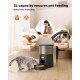 BEMOONY 5L Automatic Cat Feeder with Programmable Timer, 1-6 Meals a Day, Cat Feeder with Press Lid and 10s Recording Function (Black)