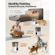 BEMOONY 5L Automatic Cat Feeder with Programmable Timer, 1-6 Meals a Day, Cat Feeder with Press Lid and 10s Recording Function (Black)