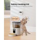 BEMOONY 5L Automatic Cat Feeder with Programmable Timer, 1-6 Meals a Day, Cat Feeder with Press Lid and 10s Recording Function (Black)