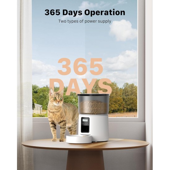 BEMOONY 5L Automatic Cat Feeder with Programmable Timer, 1-6 Meals a Day, Cat Feeder with Press Lid and 10s Recording Function (Black) BEMOONY 5L Automatic Cat Feeder with Programmable Timer, 1-6 Meals a Day, Cat Feeder with Press Lid and 10s Recording Function (Black)
