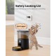 BEMOONY 5L Automatic Cat Feeder with Programmable Timer, 1-6 Meals a Day, Cat Feeder with Press Lid and 10s Recording Function (Black)