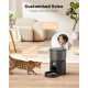 BEMOONY 5L Automatic Cat Feeder with Programmable Timer, 1-6 Meals a Day, Cat Feeder with Press Lid and 10s Recording Function (Black)