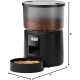 BEMOONY 5L Automatic Cat Feeder with Programmable Timer, 1-6 Meals a Day, Cat Feeder with Press Lid and 10s Recording Function (Black)
