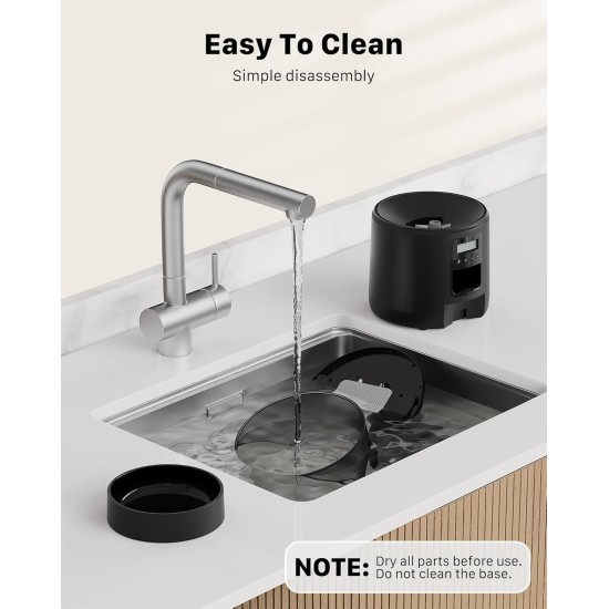 BEMOONY 5L Automatic Cat Feeder with Programmable Timer, 1-6 Meals a Day, Cat Feeder with Press Lid and 10s Recording Function (Black) BEMOONY 5L Automatic Cat Feeder with Programmable Timer, 1-6 Meals a Day, Cat Feeder with Press Lid and 10s Recording Function (Black)