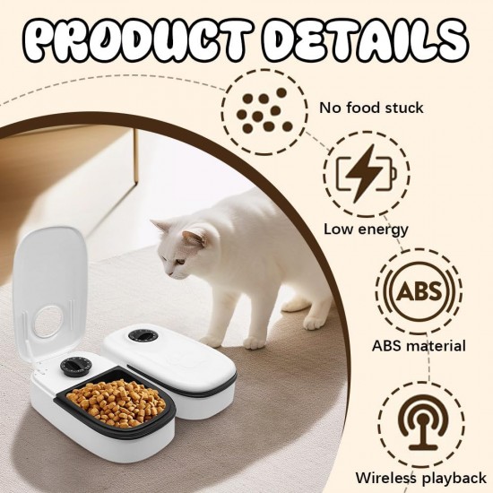 BIZOI Automatic Cat Feeder, Automatic Feeder for Cats, Automatic Feeder Cat Wet Food, Automatic Feeder Dog for Cats, Small Dogs, Wet, Dry Food BIZOI Automatic Cat Feeder, Automatic Feeder for Cats, Automatic Feeder Cat Wet Food, Automatic Feeder Dog for Cats, Small Dogs, Wet, Dry Food