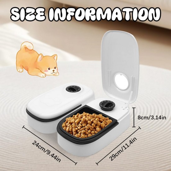 BIZOI Automatic Cat Feeder, Automatic Feeder for Cats, Automatic Feeder Cat Wet Food, Automatic Feeder Dog for Cats, Small Dogs, Wet, Dry Food BIZOI Automatic Cat Feeder, Automatic Feeder for Cats, Automatic Feeder Cat Wet Food, Automatic Feeder Dog for Cats, Small Dogs, Wet, Dry Food