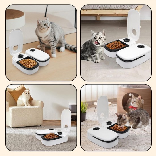 BIZOI Automatic Cat Feeder, Automatic Feeder for Cats, Automatic Feeder Cat Wet Food, Automatic Feeder Dog for Cats, Small Dogs, Wet, Dry Food BIZOI Automatic Cat Feeder, Automatic Feeder for Cats, Automatic Feeder Cat Wet Food, Automatic Feeder Dog for Cats, Small Dogs, Wet, Dry Food