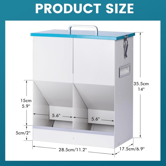 BREUAILY Automatic Cat Feeder for 2 Cats, 10 L Automatic Feeder, Cat Dry Food with Double Funnel, Gravity Cat Feeder for Small Dogs, Cats BREUAILY Automatic Cat Feeder for 2 Cats, 10 L Automatic Feeder, Cat Dry Food with Double Funnel, Gravity Cat Feeder for Small Dogs, Cats