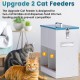 BREUAILY Automatic Cat Feeder for 2 Cats, 10 L Automatic Feeder, Cat Dry Food with Double Funnel, Gravity Cat Feeder for Small Dogs, Cats BREUAILY Automatic Cat Feeder for 2 Cats, 10 L Automatic Feeder, Cat Dry Food with Double Funnel, Gravity Cat Feeder for Small Dogs, Cats