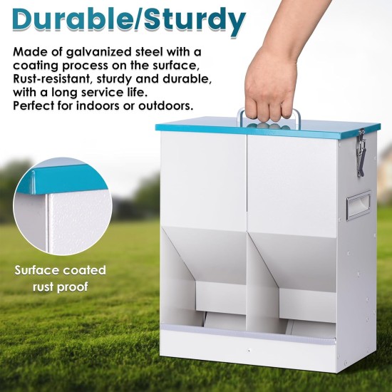 BREUAILY Automatic Cat Feeder for 2 Cats, 10 L Automatic Feeder, Cat Dry Food with Double Funnel, Gravity Cat Feeder for Small Dogs, Cats BREUAILY Automatic Cat Feeder for 2 Cats, 10 L Automatic Feeder, Cat Dry Food with Double Funnel, Gravity Cat Feeder for Small Dogs, Cats