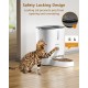 Balimo Automatic Cat Feeder 3L, Cat Food Automatic with Programmable Timer, Automatic Feeder Dogs with Night Light, Fresh Lock Technology, Stainless Steel Bowl, 1 to 6 Meals a Day, White Balimo Automatic Cat Feeder 3L, Cat Food Automatic with Programmable Timer, Automatic Feeder Dogs with Night Light, Fresh Lock Technology, Stainless Steel Bowl, 1 to 6 Meals a Day, White