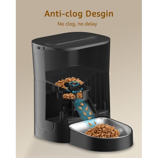 Balimo Automatic Cat Feeder 3L, Cat Food Automatic with Programmable Timer, Automatic Feeder Dogs with Night Light, Fresh Lock Technology, Stainless Steel Bowl, 1 to 6 Meals a Day, White Balimo Automatic Cat Feeder 3L, Cat Food Automatic with Programmable Timer, Automatic Feeder Dogs with Night Light, Fresh Lock Technology, Stainless Steel Bowl, 1 to 6 Meals a Day, White