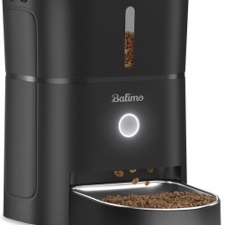 Balimo Automatic Cat Feeder 3L, Cat Food Automatic with Programmable Timer, Automatic Feeder Dogs with Night Light, Fresh Lock Technology, Stainless Steel Bowl, 1 to 6 Meals a Day, Black Balimo Automatic Cat Feeder 3L, Cat Food Automatic with Programmable Timer, Automatic Feeder Dogs with Night Light, Fresh Lock Technology, Stainless Steel Bowl, 1 to 6 Meals a Day, Black