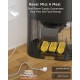 Balimo Automatic Cat Feeder 3L, Cat Food Automatic with Programmable Timer, Automatic Feeder Dogs with Night Light, Fresh Lock Technology, Stainless Steel Bowl, 1 to 6 Meals a Day, Black