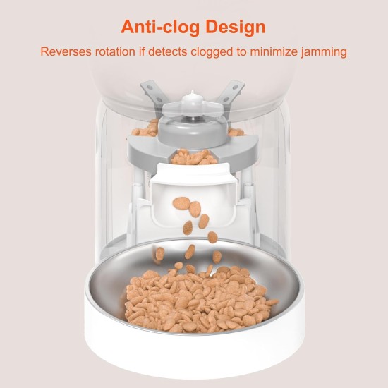 Balimo Automatic Cat Feeder 3L, Cat Food Automatic with Programmable Timer, Automatic Feeder for Cats and Dogs, 1 to 6 Meals a Day, with Stainless Steel Bowl, Black Balimo Automatic Cat Feeder 3L, Cat Food Automatic with Programmable Timer, Automatic Feeder for Cats and Dogs, 1 to 6 Meals a Day, with Stainless Steel Bowl, Black