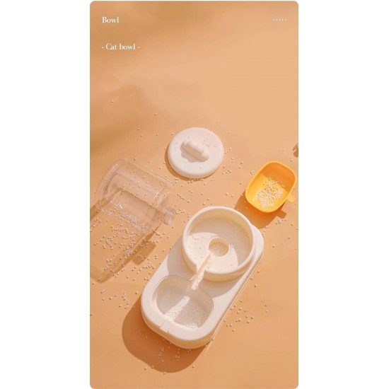 Belijoeuri, Dog Food and Water Dispenser, Feeder and Watering, Food and Water Dispenser for Pets, 2 Bowls with Water Dispenser 2.2 L + 1.8 L (Pink) Belijoeuri, Dog Food and Water Dispenser, Feeder and Watering, Food and Water Dispenser for Pets, 2 Bowls with Water Dispenser 2.2 L + 1.8 L (Pink)