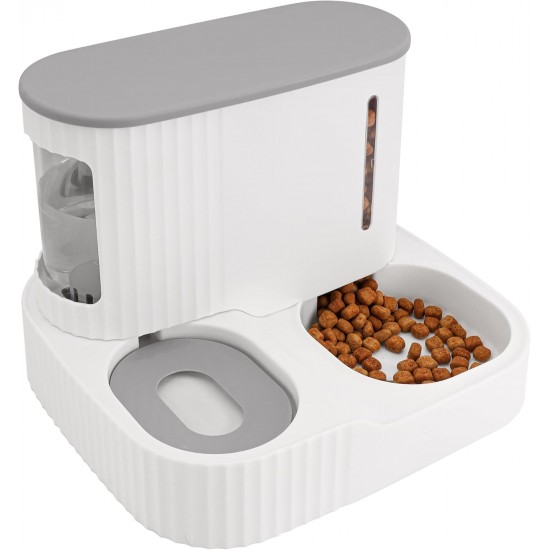 Belle Vous Automatic 2-in-1 Gravity Water Dispenser and Feeder Cat & Dog - 850 ml - Feeder for Cats, Dogs, Kittens & Puppies - Easy to Clean, for Wet/Dry Food Belle Vous Automatic 2-in-1 Gravity Water Dispenser and Feeder Cat & Dog - 850 ml - Feeder for Cats, Dogs, Kittens & Puppies - Easy to Clean, for Wet/Dry Food