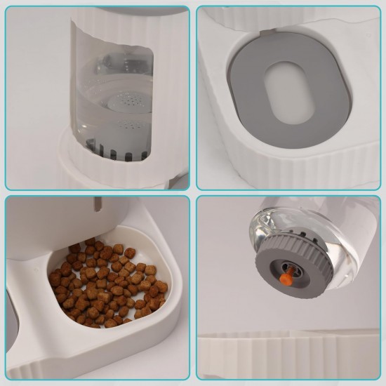 Belle Vous Automatic 2-in-1 Gravity Water Dispenser and Feeder Cat & Dog - 850 ml - Feeder for Cats, Dogs, Kittens & Puppies - Easy to Clean, for Wet/Dry Food Belle Vous Automatic 2-in-1 Gravity Water Dispenser and Feeder Cat & Dog - 850 ml - Feeder for Cats, Dogs, Kittens & Puppies - Easy to Clean, for Wet/Dry Food
