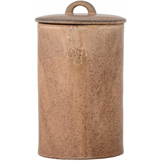 Bloomingville Buddy 82057770 Container with Lid in Brown Stoneware, Volume: 1.5 L, 22 x 12.5 cm Bloomingville Buddy 82057770 Container with Lid in Brown Stoneware, Volume: 1.5 L, 22 x 12.5 cm