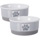 Bone Dry, Pet Bowl, Removable Silicone Ring, Non-Slip Base, Safe Feeding, Less Mess, Microwave and Dishwasher Safe, Single Bowl, Small Set, 4.25 x 2 Inch, Grey, Pack of 2 Bone Dry, Pet Bowl, Removable Silicone Ring, Non-Slip Base, Safe Feeding, Less Mess, Microwave and Dishwasher Safe, Single Bowl, Small Set, 4.25 x 2 Inch, Grey, Pack of 2