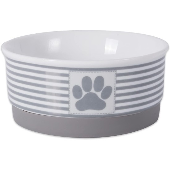 Bone Dry, Pet Bowl, Removable Silicone Ring, Non-Slip Base, Safe Feeding, Less Mess, Microwave and Dishwasher Safe, Single Bowl, Small Set, 4.25 x 2 Inch, Grey, Pack of 2 Bone Dry, Pet Bowl, Removable Silicone Ring, Non-Slip Base, Safe Feeding, Less Mess, Microwave and Dishwasher Safe, Single Bowl, Small Set, 4.25 x 2 Inch, Grey, Pack of 2