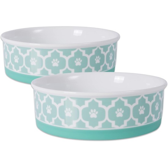 Bone Dry, Pet Bowl, Removable Silicone Ring, Non-Slip Base, Safe Feeding, Less Mess, Microwave and Dishwasher Safe, Single Bowl, Small Set, 4.25 x 2 Inch, Grey, Pack of 2 Bone Dry, Pet Bowl, Removable Silicone Ring, Non-Slip Base, Safe Feeding, Less Mess, Microwave and Dishwasher Safe, Single Bowl, Small Set, 4.25 x 2 Inch, Grey, Pack of 2