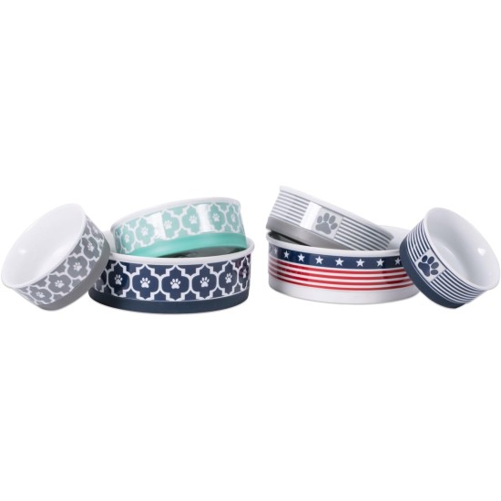 Bone Dry, Pet Bowl, Removable Silicone Ring, Non-Slip Base, Safe Feeding, Less Mess, Microwave and Dishwasher Safe, Single Bowl, Small Set, 4.25 x 2 Inch, Grey, Pack of 2 Bone Dry, Pet Bowl, Removable Silicone Ring, Non-Slip Base, Safe Feeding, Less Mess, Microwave and Dishwasher Safe, Single Bowl, Small Set, 4.25 x 2 Inch, Grey, Pack of 2